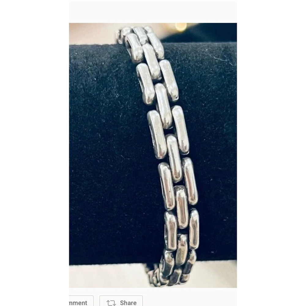 Vintage Mexican Sterling Silver Chain Link Bracelet